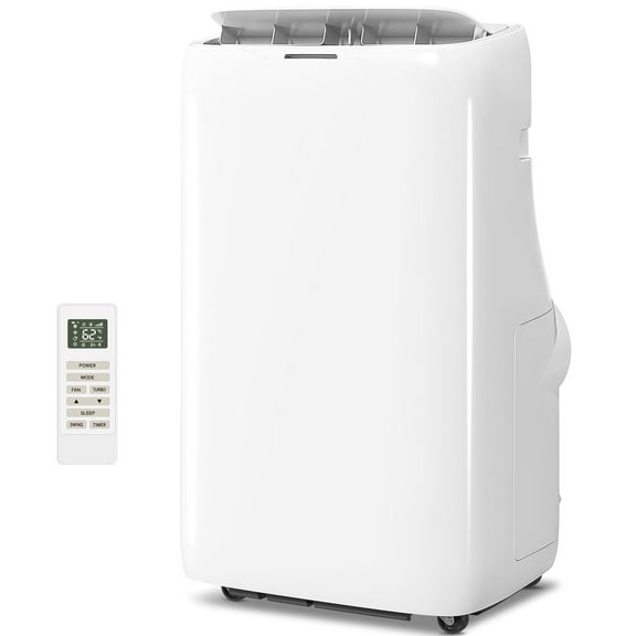 Resenkos 14000 BTU Portable Air Conditioner, Inverter & Dual Hose AC Unit w/ Cool, Dehumidifier, Window Kit， White
