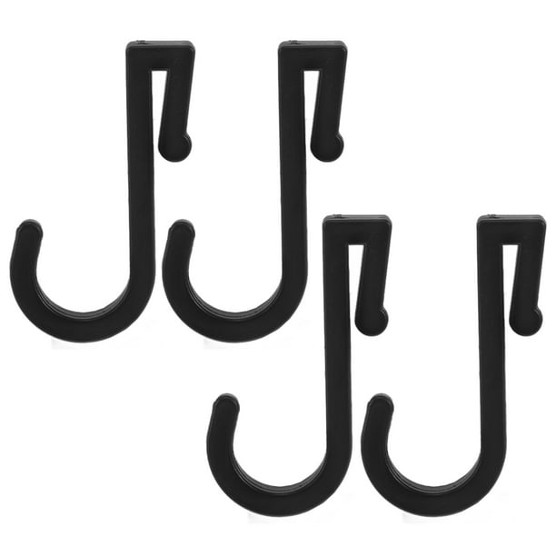 4pcs ganchos J pequeños para rejilla para la pared de la cocina de rejilla para toallas colgantes ganchos negros modernos para gabinetes y estantes ganchos utilidad