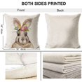 thumbnail image 2 of 4pcs Easter Pillowcase Bunny Rabbit With Egg Pillowcase 18" X 18", 2 of 4