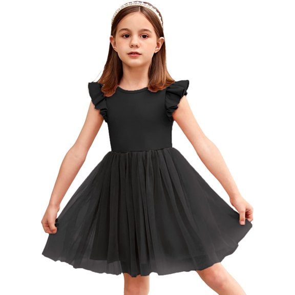 Arshiner Toddler Girls Summer Sundresses Crew Neck Tutu Gown Flower Girls Dresses for Party Wedding