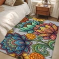 thumbnail image 4 of Vintage Floral Boho Area Rugs 2.7'x5', Washable Small Throw Rugs for Kitchen Bedroom, Abstract Art Modern Flowers Indoor Outdoor Rug Non-Slip Low Pile Carpet Runner Reversible Floor Mats, 4 of 8