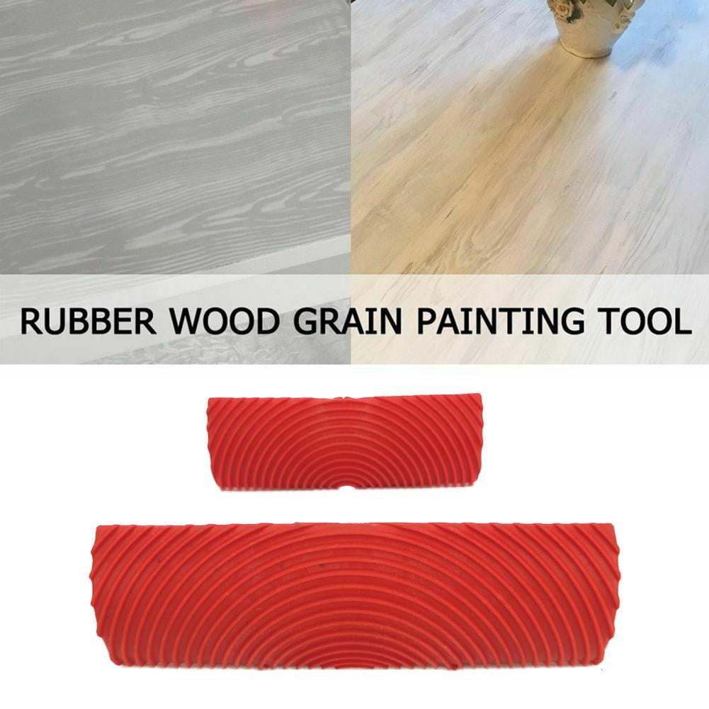 Household Wall Art Paint Rubber Wood Graining DIY Tool 1 Set 2 in Red X6B1