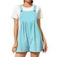thumbnail image 3 of xiaxaixu Women's Short Overalls Casual Summer Rompers Sleeveless Solid Color Shortalls Baggy Jumpsuits, 3 of 4