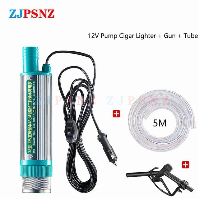 Electric Car Pump 38mm Portable Minifor Pumping Diesel Oil Water Transfer Pump Camping Fishing Submersible Pump 30l/min 12v 24v