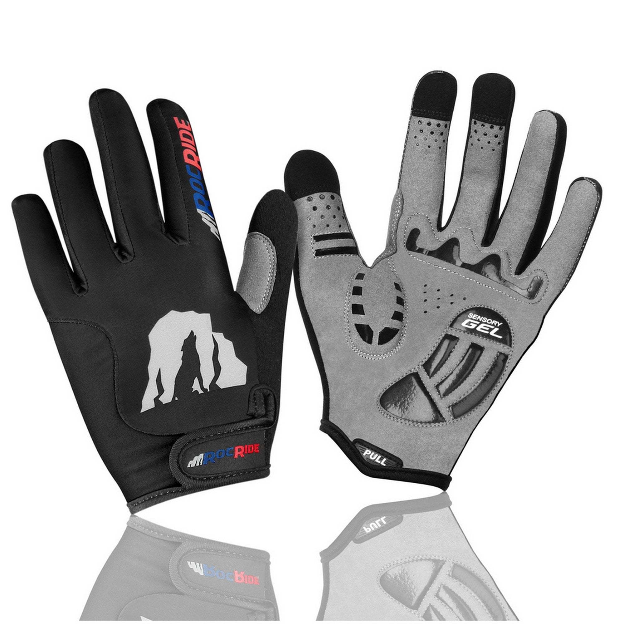 Souke Sports Winter Cycling Gloves Men Women Thermal Touch Screen Padded Bike Gloves for Mountain Biking Running 