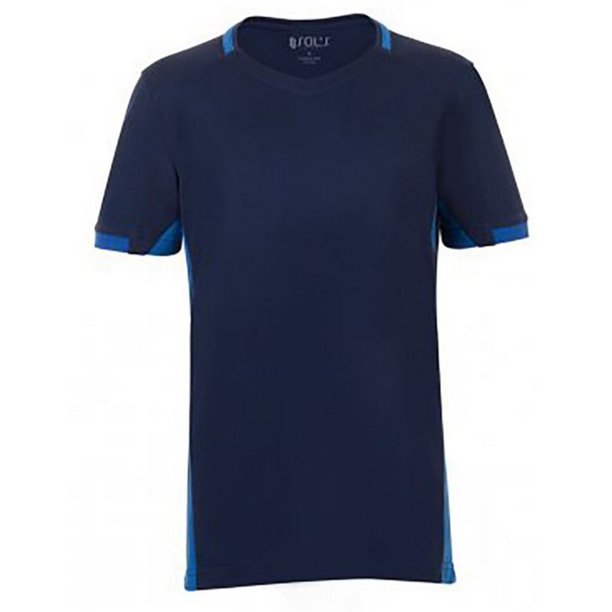 SOLS - Camiseta de manga corta para fútbol modelo clásico para niños (Marino francés/azul)