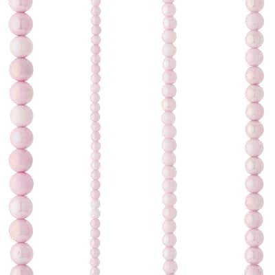 12 Pack: Light Violet Marble Glass Round Beads by Bead Landing