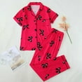 thumbnail image 6 of Womens Valentines Pjs Bow Pajamas Button down Sleepwear Long Sleeve Loungewear Fall Pajamas Women Cute Valentines Pajamas, 6 of 6