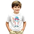 thumbnail image 4 of KHONTS Baseball 6 Years 6th Birthday Number 6 T-Shirt for Boys Kids Short Sleeve Crew Neck Tees,Size 2-13 Years White 160, 4 of 4