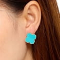 thumbnail image 2 of Amrita Singh Gold-tone Brass and Enamel Lucky Clover Stud Earring, 2 of 2
