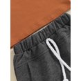 thumbnail image 5 of Big Little Brother Matching Outfit Baby Boy Short Sleeve Letter Print T Shirt Tops and Shorts Sets Summer Clothes, 5 of 7