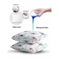 thumbnail image 5 of Waterproof Outdoor Throw Pillows with Inserts 12"x20", Teal Pink Spring Floral Soft Decorative Pillowcases for Couch Bedroom, Summer Botanical Watercolor Pillow Covers for Sofa Living Room, 5 of 8