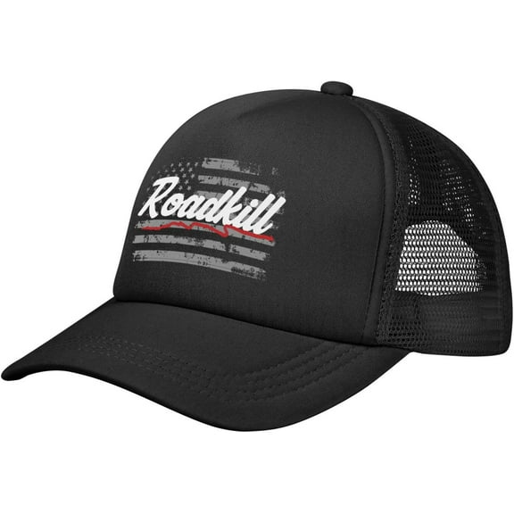 Roadkill Baseball Cap Adjustable Casual Mesh Hats Duck Tongue Hat for Men Women71 Black