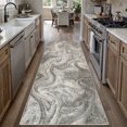 thumbnail image 5 of BERTHMEER 2'x6' Washable Runner Rugs for Hallway Bathroom Bedroom Entryway Entrance Kitchen Non Slip Contemporary Modern Abstract Indoor Runner Rugs,Green, 5 of 6