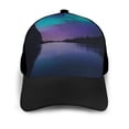 thumbnail image 3 of Naloa Night At Lake Aurora Adult adjustable Print Baseball Hat, Patchwork curved brim baseball capfor Men and Women, One Size, 3 of 5
