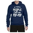 thumbnail image 2 of Wild Bobby,My Favorite People Call Me Pop-Pop Father Dad Grandpa Gift, Father's Day, Unisex Graphic Hoodie Sweatshirt, Navy, Large, 2 of 3