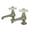 Brushed Nickel, variant on Kingston Brass KS3201PX Restoration Two-Handle Deck Mount Basin Tap Faucet in Polished Chrome