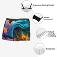 thumbnail image 3 of Kdxio Men's Boxer Briefs with Vibrant Fluid Motion Art Print - Comfortable and Breathable Underwear for Everyday Wear, 3 of 5
