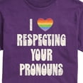 thumbnail image 2 of Instant Message - I Love Respecting Your Pronouns - LGBT Pride Ally - Men's Short Sleeve Graphic T-Shirt, 2 of 5