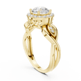 thumbnail image 3 of Zuwelria Certified 1.24 CTW Round Shape | D/VVS1 Beautiful Moissanite Diamond Bridal Ring - Promise Ring for Women | 18K Yellow Gold Plated over Silver Size 6, 3 of 8