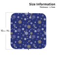 thumbnail image 2 of Bingfone Vintage Golden Snowflakes Royal Blue Leather Drinks Coasters with Set of 6,Suitable for Home Kitchen,Coffee Cup Coasters Home Gift, 2 of 7