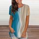 thumbnail image 2 of Blusa de manga corta con estampado digital de cuello redondo casual para mujer Pompotops  hkajfhjk461849, 2 of 3