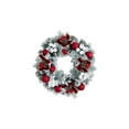 thumbnail image 4 of 15.75 Inch Winter Wreath for Front Door with Pinecones & Red Berries, Artificial Christmas Wreath with Hanging Ball Ornaments and Bow, Farmhouse Holiday Decor for Indoor Outdoor-1PCS, 4 of 4