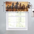 thumbnail image 4 of Safari Horses Curtains Valances for Home Decor American Western Animals Horse Running in Rustic Farm Window Treatment Valance Curtains for Bathroom 54 by 18 in, 1 Panel, 4 of 6