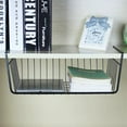 thumbnail image 5 of Casewin 1 Pack Black Under Shelf Wire Basket, Hanging Storage Baskets Under Cabinet Add-on Storage Racks, Slide-in Baskets Organizer for Kitchen Pantry Desk Bookshelf, 5 of 8