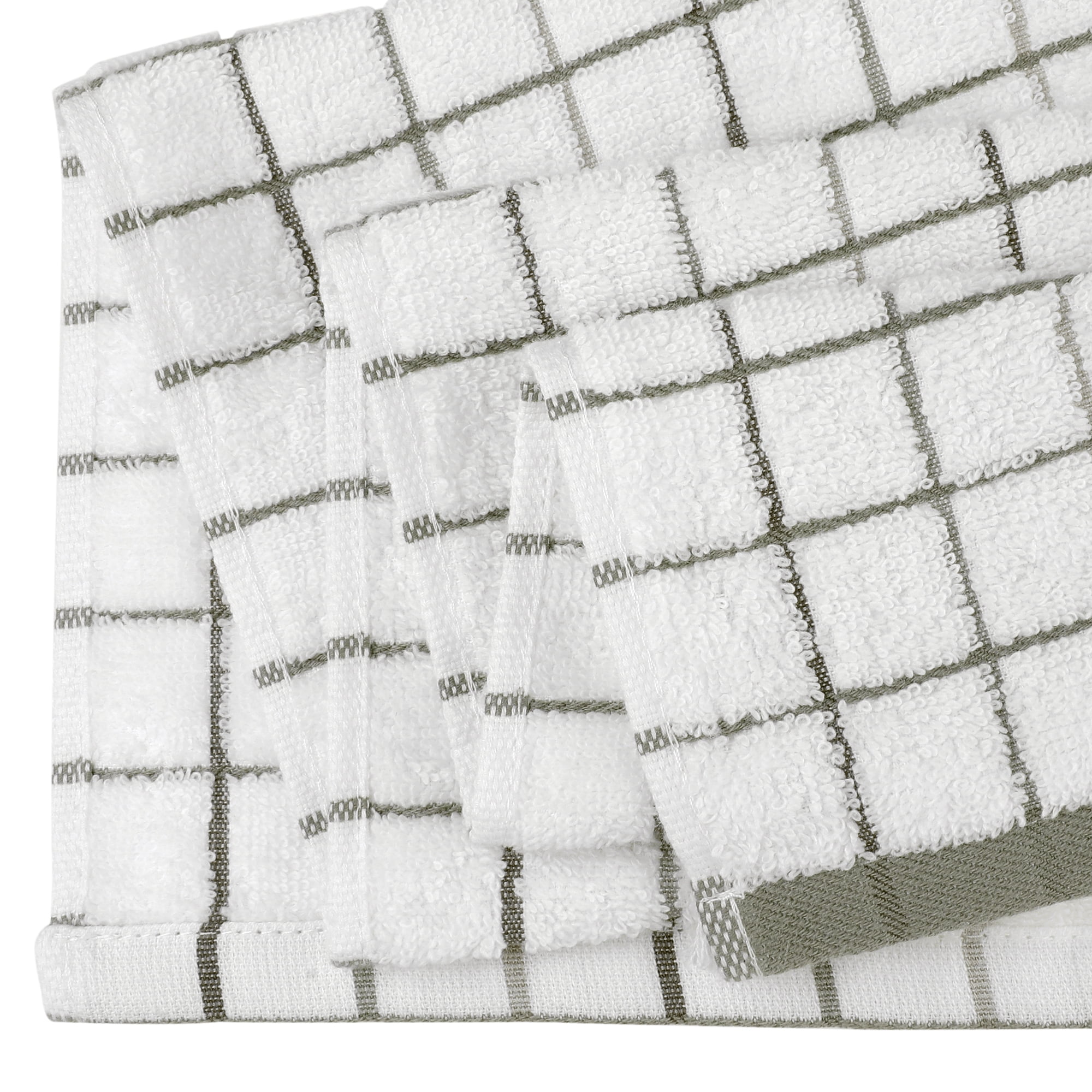 Unique Bargains Bathroom Hand Towels Soft Absorbent Kitchen Towel Sets 14" x 28" Grey 4pk