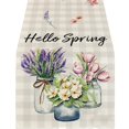 thumbnail image 1 of Camino de mesa de primavera con estampado floral, decorativo, para fiestas, de arpillera primaveral de temporada 1 Uds B, 1 of 5