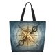 thumbnail image 1 of Balery Vintage Compass Bolsa Tote Estilo Estético con Cremalleras, Bolsa de Hombro, Bolsa de Compras Grande y Plegable, 1 of 8