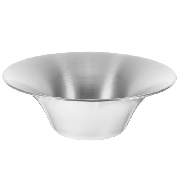 BRIGHTFUFU Cuenco de acero inoxidable para mezclar: Cuenco de ensalada de 19 cm para fideos y preparación de alimentos - Organizador de cocina reutilizable con base antideslizante