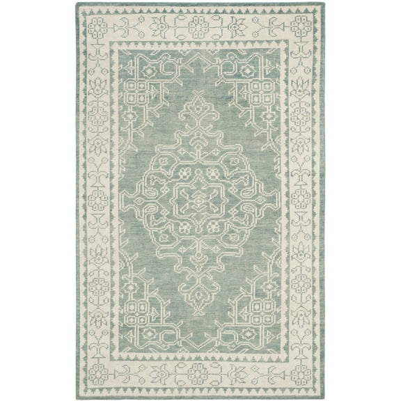 SAFAVIEH Kenya Andreas Oriental Area Rug, Ivory/Blue, 5' x 8'