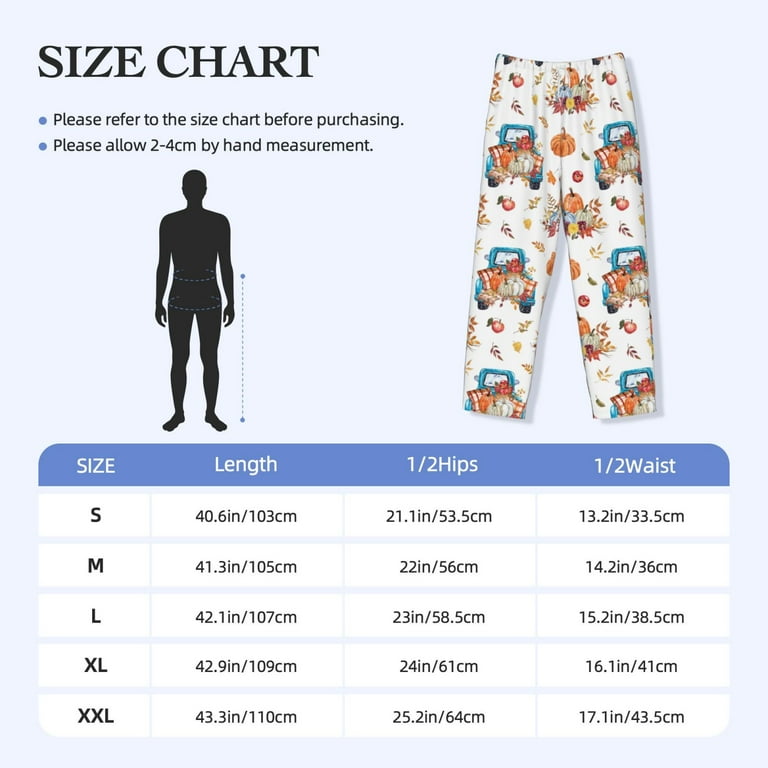Cauagu Vintage Autumn Truck Mens Pajama Pants Sleep Lounge Pants