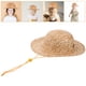 thumbnail image 4 of KAKOWELY Sombrero de paja para niños, gorra de playa, sombrero de paja, sombrero de playa tejido de paja, sombrero artesanal de verano, 4 of 4