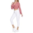 thumbnail image 2 of Blusa Para Mujer Top Manga Larga , Cuello , Plisado y Jareta Color Palo De Rosa Juvenil 330740 rosa G, 2 of 5
