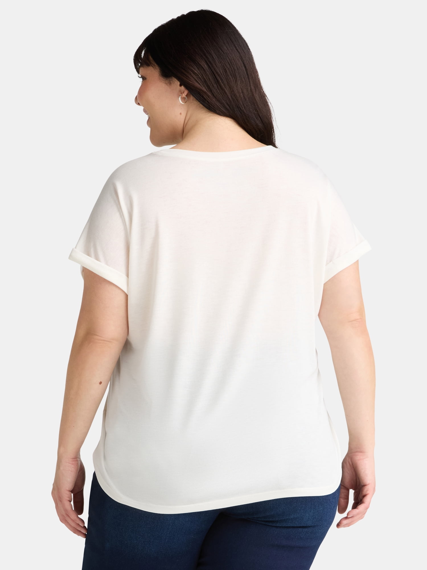 Terra & Sky Women's Plus Size Rolling Stones Band Graphic Tee, Sizes 0X-5X