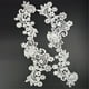 thumbnail image 3 of Apliques Bordados Hugo 1 Par Encaje de Flores Blanco, 3 of 9