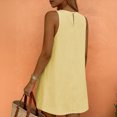 thumbnail image 3 of EANJE Tank Dresses for Women Crewneck Sleeveless Mini Sundresses , Lightweight Simple Summer Tank Dress For Beach Vacation Daily Wear Yellow 2XL, 3 of 4