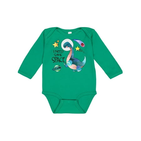 

Inktastic I Need Some Space Dinosaur Astronaut with Stars and Planet Gift Baby Boy or Baby Girl Long Sleeve Bodysuit