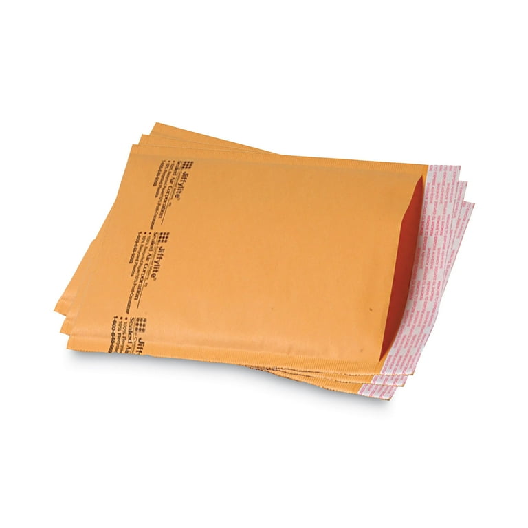 Jiffy Padded Mailer, #4, Paper Padding, Self-Adhesive Closure, 9.5 x 14.5, Natural Kraft, 100/Carton Jiffy Padded Mailer, #4, Paper Padding, Self-Adhesive Closure, 9.5 x 14.5, Natural Kraft, 100/Carton