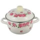 thumbnail image 5 of Olla esmaltada con asa y tapa, con estampado de flores, para sopa y comida, 5 of 6