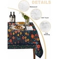 thumbnail image 5 of Boho Flowers Rectangle Tablecloth, Spring Abstract Watercolor Floral Leaf Waterproof & StainResistant Tablecloth, Washable Oil-proof Table Cover for Dining/Party/Wedding/Camping/Buffet 54x108 In, 5 of 9