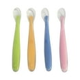 thumbnail image 1 of 4 cucharas de silicona para alimentación infantil (rosa, verde, azul y naranja, 1 de cada una), 1 of 5