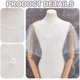 thumbnail image 4 of 1 chal de tul blanco con perlas para vestido de novia, tirantes de tul con hombros descubiertos, tirantes de tul para decoración de vestido de novia., 4 of 5