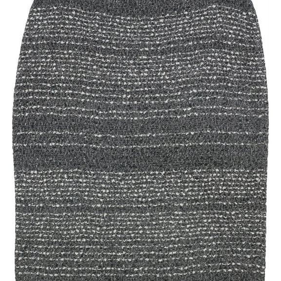 St. John Womens Glimmer Pencil Skirt, Grey, 6