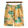 thumbnail image 1 of toraway Men Casual Summer Printed Drawstring Mid Waist Shorts With Pocket M, 1 of 3