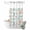 Blue Ivory, variant on No Hook Shower Curtain, Teal Red Seahorse Coastal Shower Curtains for Bathroom with See Through Top Window, Nautical Beach Coral Starfish Waterproof & Washable Bath Curtain Small Stall 36"x78"