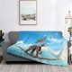 thumbnail image 2 of Fotbe Elephant Giraffe Manta de Franela con Estampado, Manta Ultrasuave para Cama, Sofá, Auto, Hipoalergénica y Antibolitas-80"x60", 2 of 6